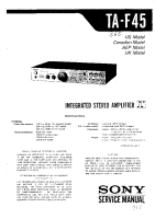 Sony TA-F45 - Service Manual